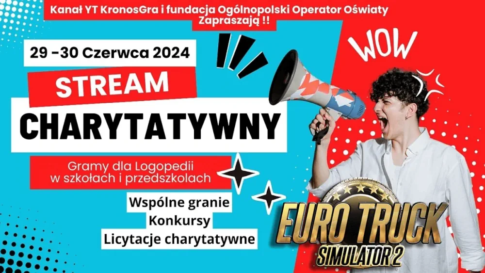 Ciężarówką po mapie Europy. Internetowi gracze jadą z pomocą dla dzieci