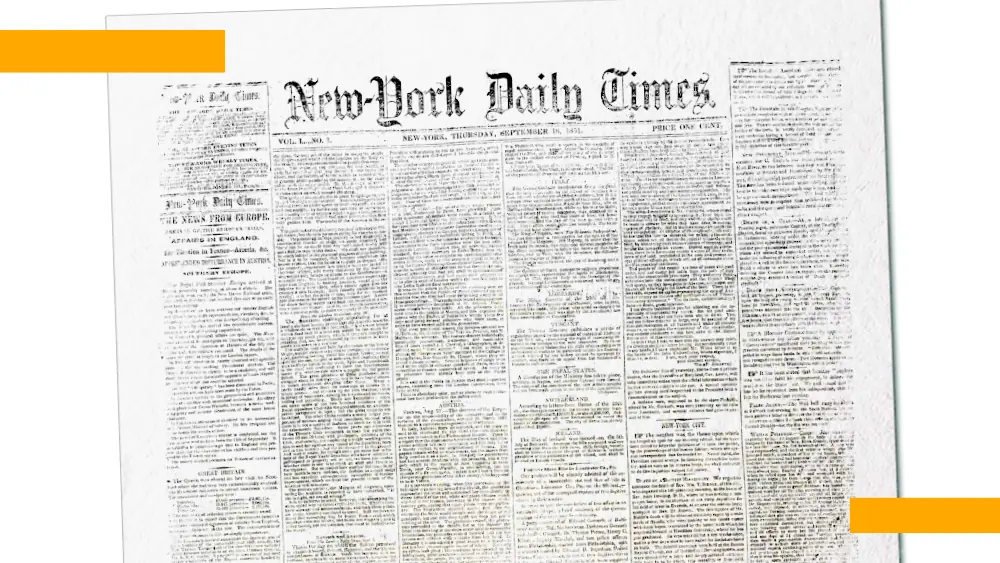 Historia The New York Times. Wszystkie wiadomości nadające się do druku