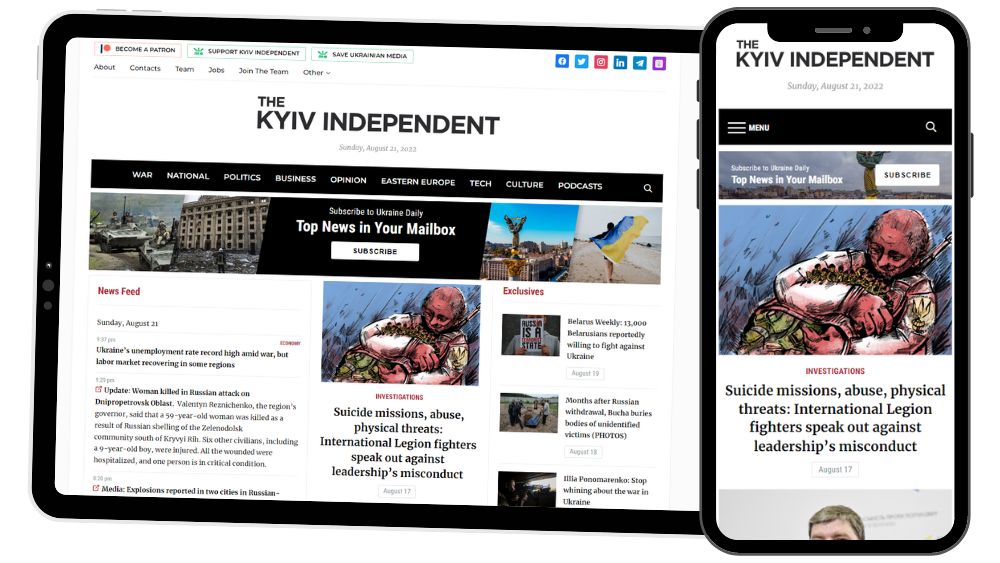 The Kyiv Independent. Ukraiński portal z konfliktem w akcie urodzenia